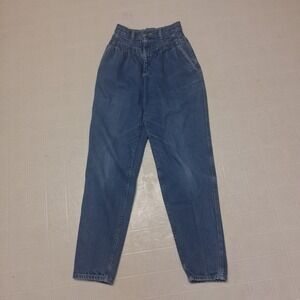 Vintage Lee High Waist Mom Jeans USA Made 100% Cotton 90s Blue Denim